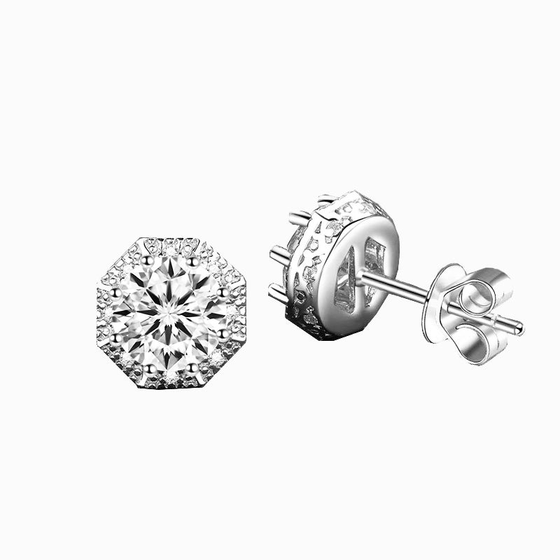 The Lordess | Octagonal Diamond Stud Earrings