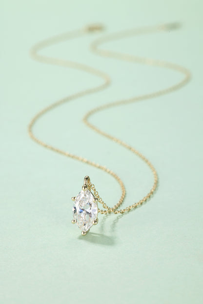 The Misty | Pendant Marquise Diamond Necklace