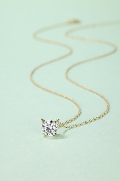 The Catherine | Pendant Round Diamond Necklace