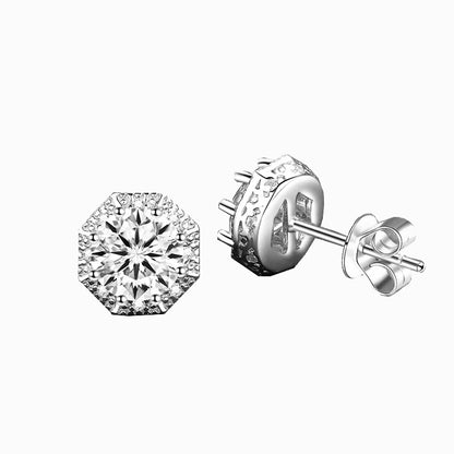 The Lordess | Octagonal Diamond Stud Earrings