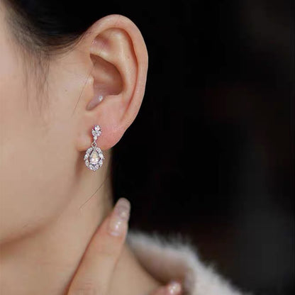The Babylon | Fractal Pear Drop Diamond Earrings