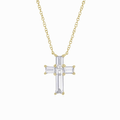 a necklace with a cross on it
