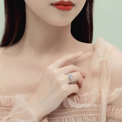a woman with a ring on her finger