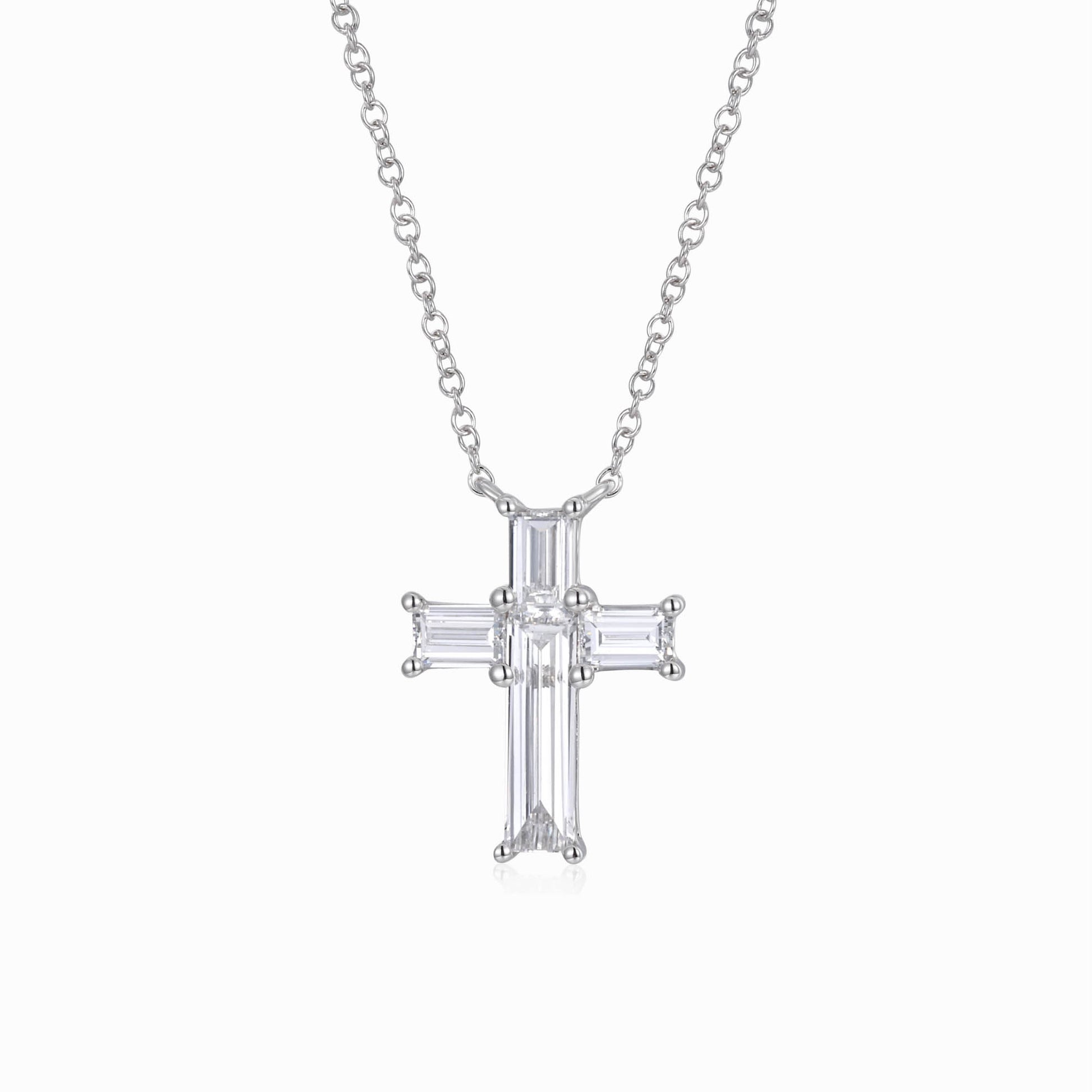 a necklace with a cross on it