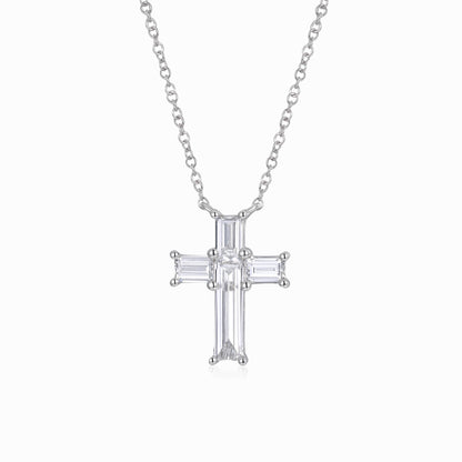 a necklace with a cross on it