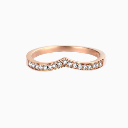 a rose ring with a diamond band